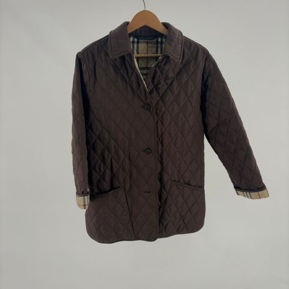Burberry Dark Brown Quilted Puffer Jacket